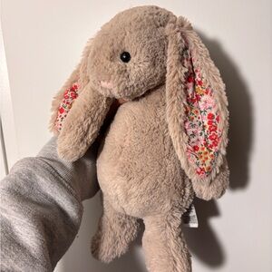Jellycat Retired Beige Posy Blossom Floral-Eared Plush Bunny